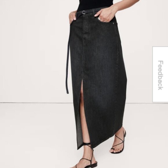 NWT Banana Republic Denim Maxi Skirt - Size 10 - Picture 1 of 4